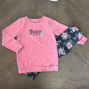 3/$15~ Juicy Couture set girls 4T in navy and pink